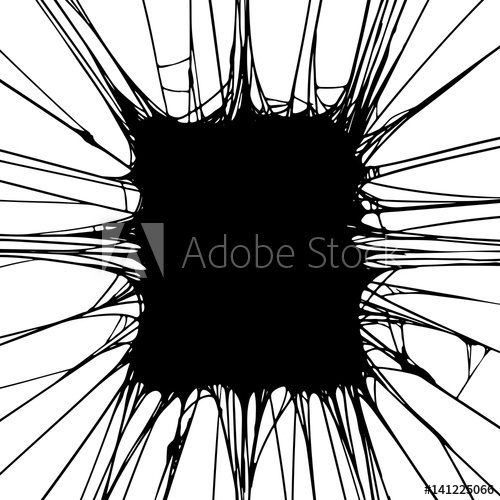 500x500 Creepy Slime Halloween Signboard Black And White Detailed Vector