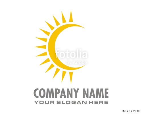 500x400 Crescent Sun Logo Image Vector Stock Image And Royalty Free