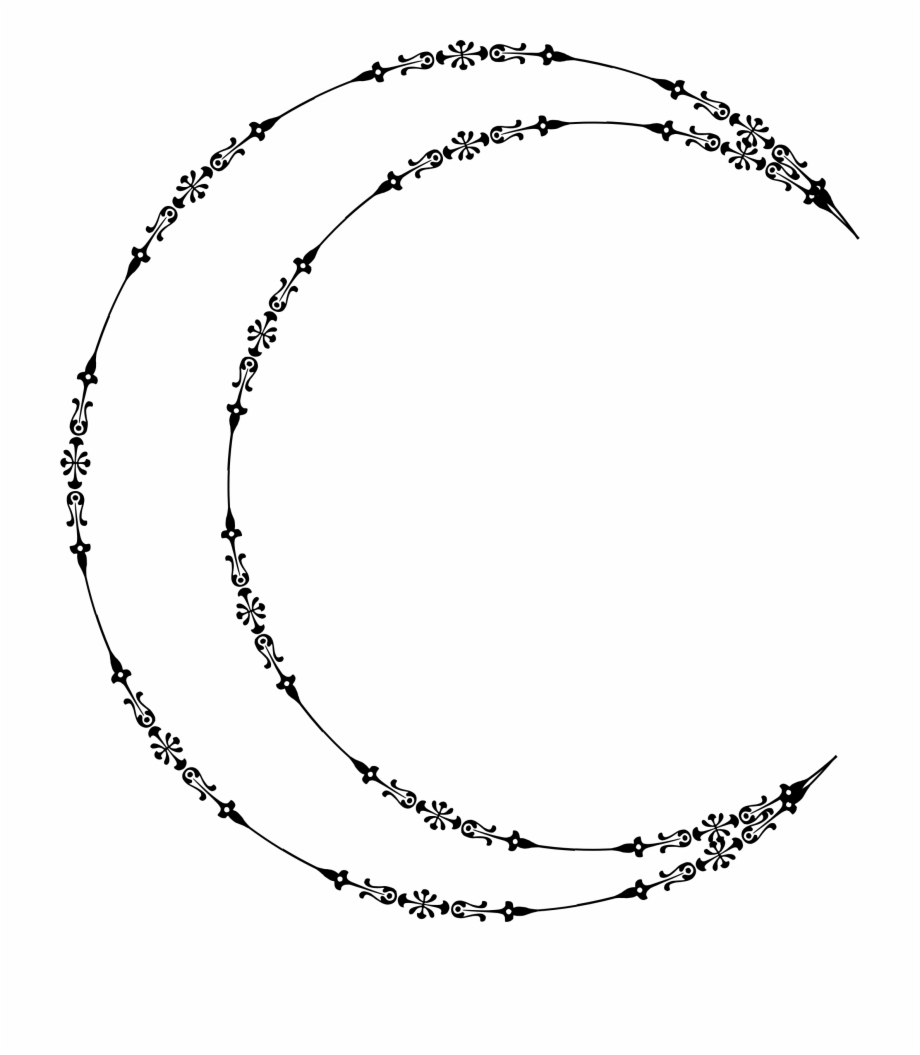 920x1055 Crescent Vector Clip Art