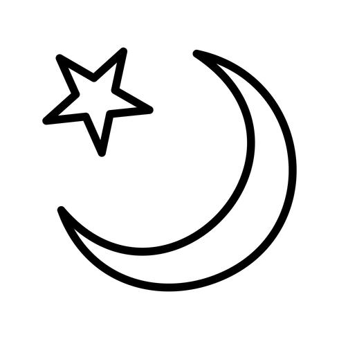 490x490 Crescent Moon Vector Icon