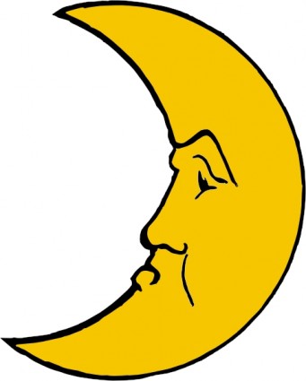 341x425 Moon Vector Art