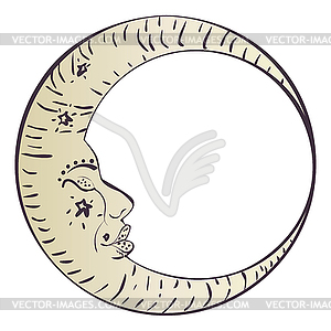 300x300 Tattoo Sleeping Crescent Moon