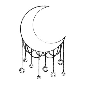300x300 Thin Crescent Moon Royalty Free Vectors