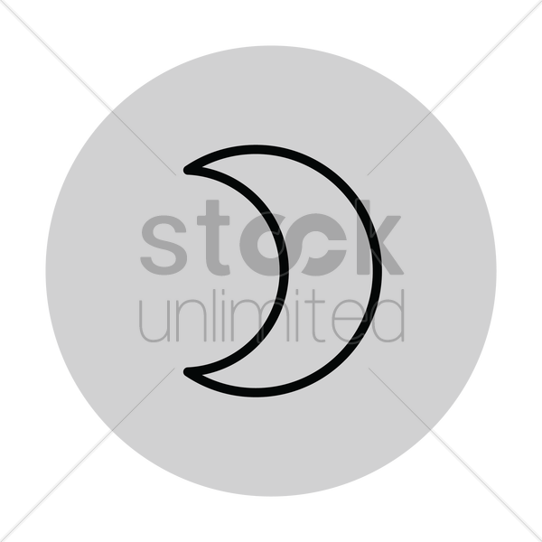 600x600 Free Crescent Moon Vector Image
