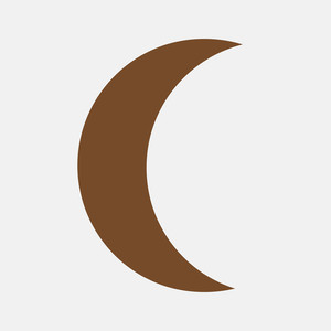 300x300 Crescent Vector Shape Illustration Royalty Free Stock Image