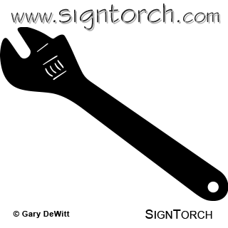 320x320 Crescent Wrench Signtorch, Turning Images Into Vector Cut Paths