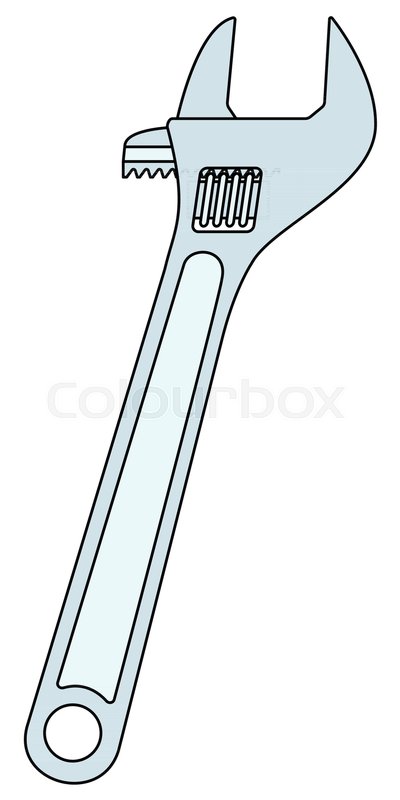400x800 Illustration Of The Adjustable Wrench Stock Vector Colourbox