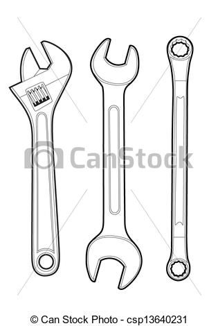 315x470 Crescent Wrench Vector