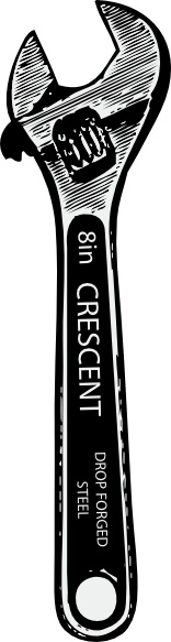 156x583 Adjustable Crescent Wrench Clip Art Free Vector In Open Office