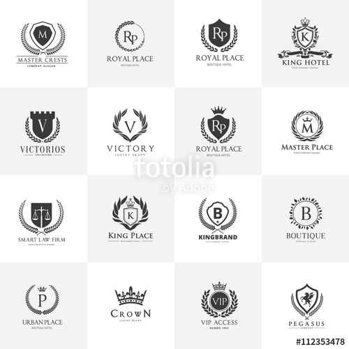 Luxury Logo Template Set Calligraphic Logo Ornament Line Logo 500x500 Luxury Logo Template Set Calligraphic Logo Ornament Line Logo