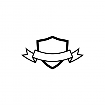 360x360 Crest Shield With Ribbon Icon Design Template Vector, Crest