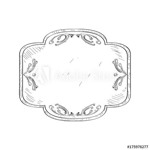 500x500 Isolated Empty Vintage Sale Label, Outline Vector Illustration