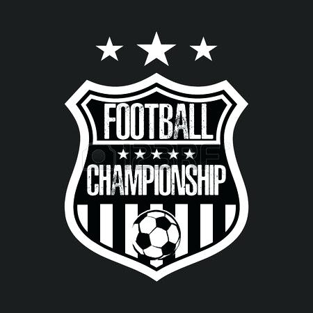 450x450 Soccer Logo Template Design Football Black And White Vintage Style