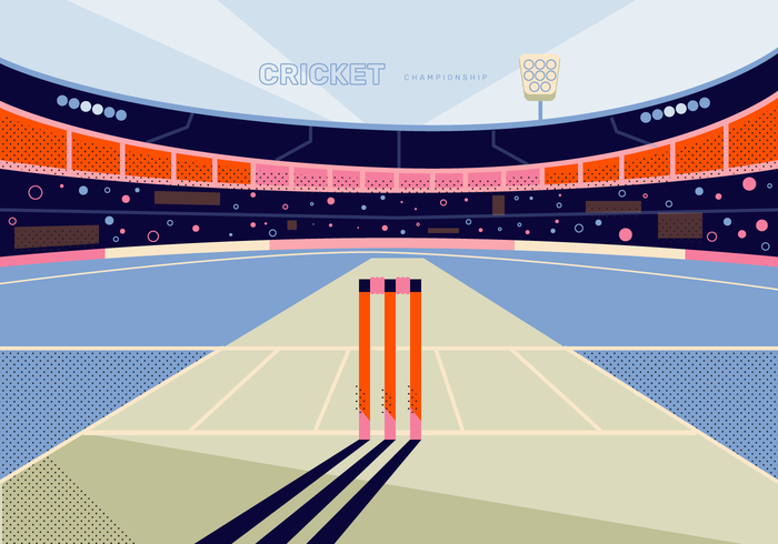 700x490 Cricket Stadium Background Vector Illustration