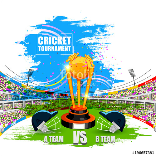 500x500 Sports Background For The Match Of Cricket Championship Tournament