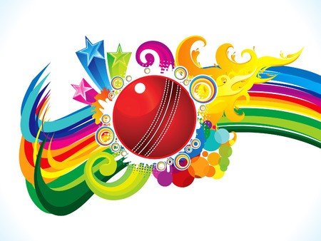 450x338 Abstract Artistic Burning Cricket Ball Background Vector