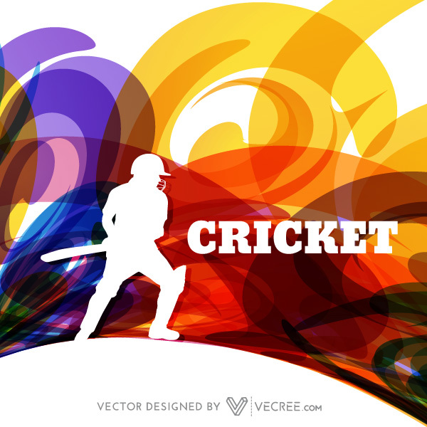 600x600 Cricket Batsman With Shield In Background Free Vector Free