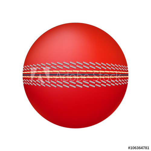 500x500 Cricket Ball Illustration Cricket Ball On White Background