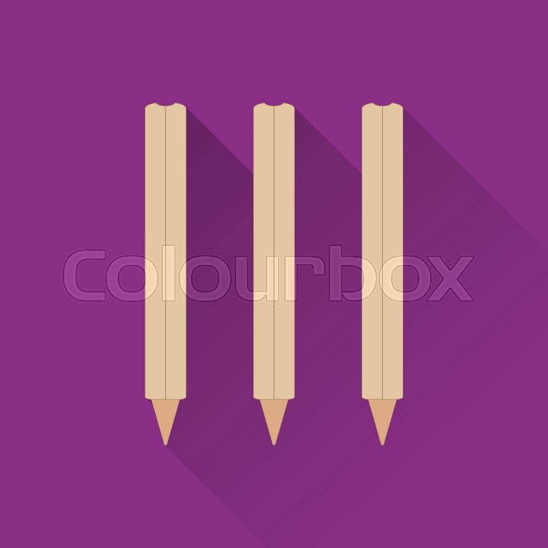 800x800 Cricket Stumps Flat Icon Colored Flat Stock Vector Colourbox