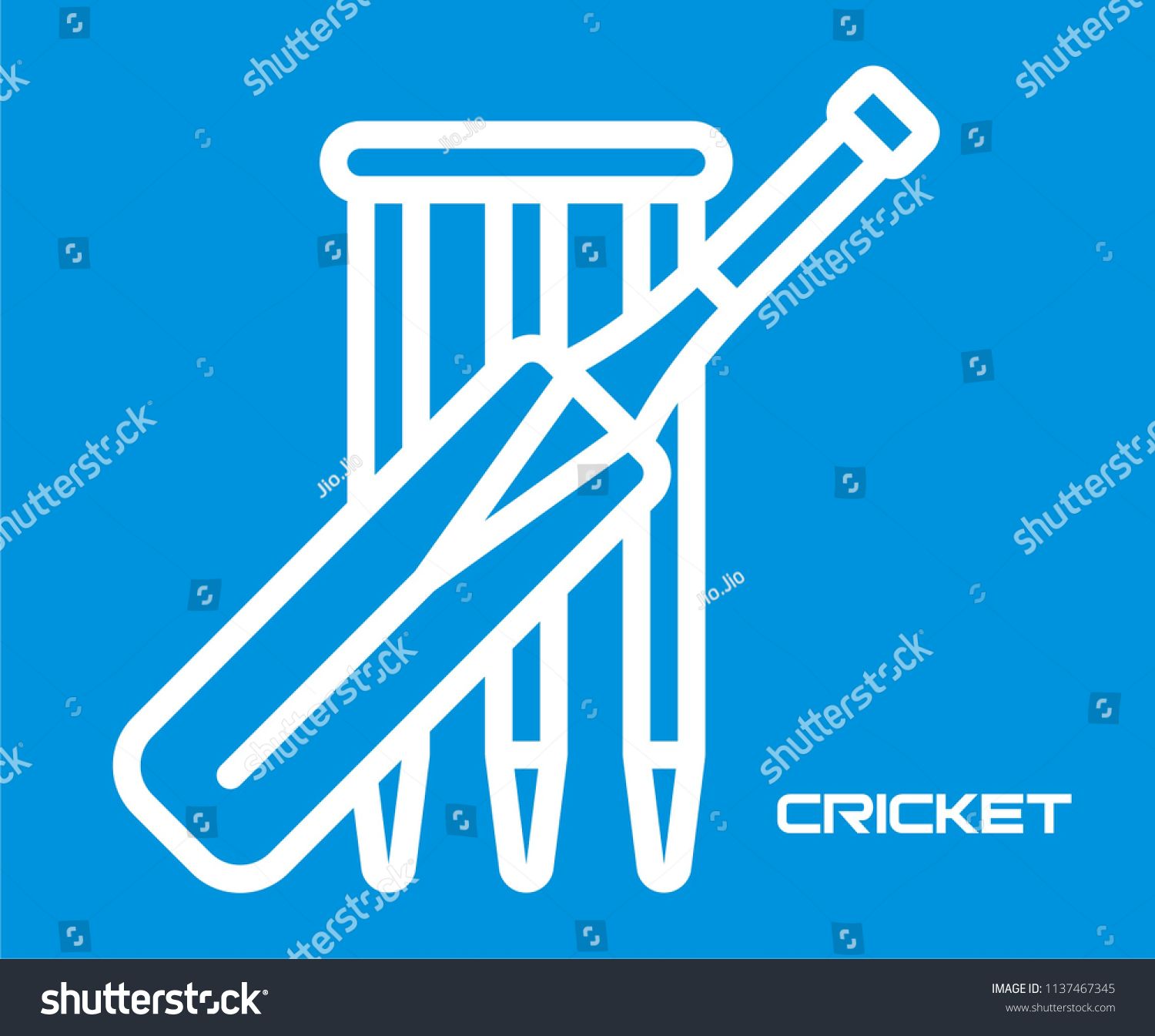 1500x1345 Cricket Bat And Stump Vector Icon
