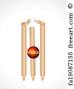 149x178 Free Art Print Of Vector Cricket Bat Ball Vector Cricket Bat