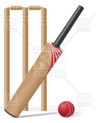 311x400 Set Of Equipment For Cricket Vector Image Of Sport And Leisure