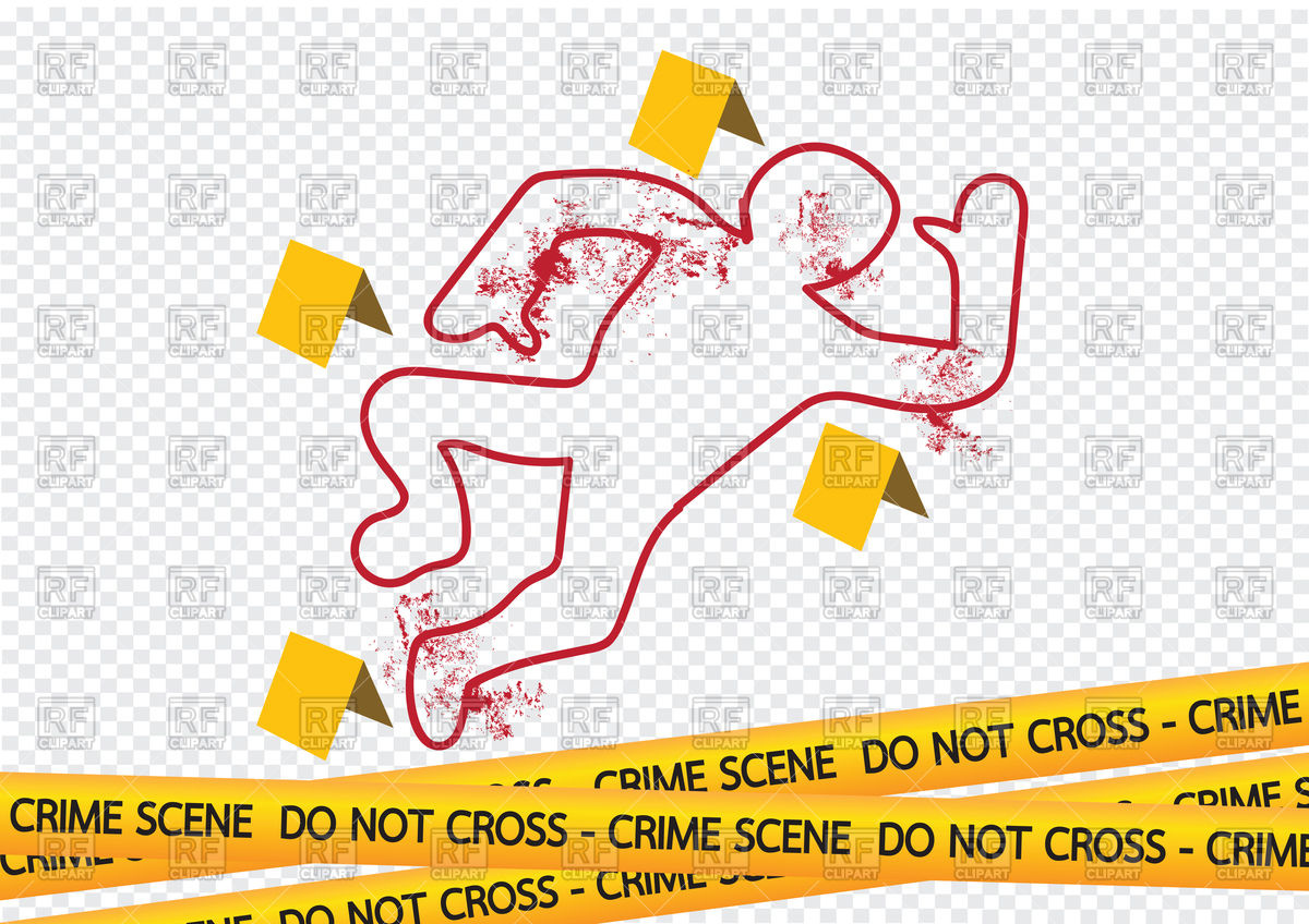 1200x848 Crime Scene, Bloody Silhouette Vector Image Of Objects Tumdee