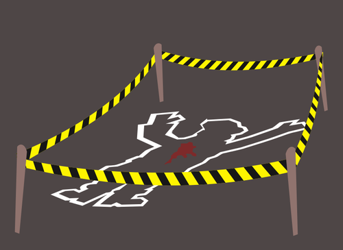 500x365 Crime Scene Vector Image