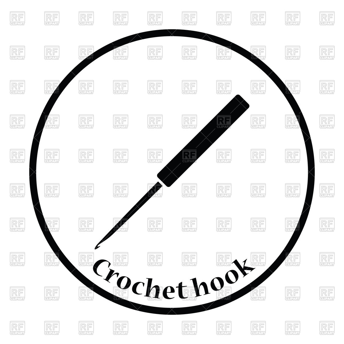 1200x1200 Crochet Hook Icon Vector Image Of Signs, Symbols, Maps Angelp