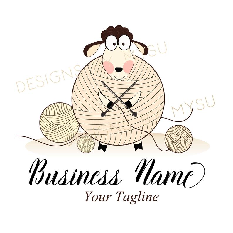 794x794 Custom Logo Design Sheep Crochet Yarn Logo Sheep Crochet Etsy