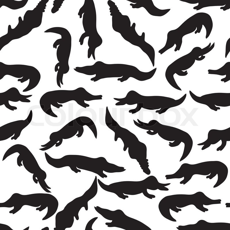 Crocodile Silhouette Seamless Pattern Stock Vector Colourbox 800x800 Crocodile Silhouette Seamless Pattern Stock Vector Colourbox