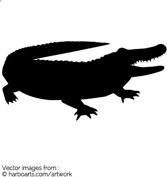 Crocodile Silhouette Vector at Vectorified.com | Collection of ...