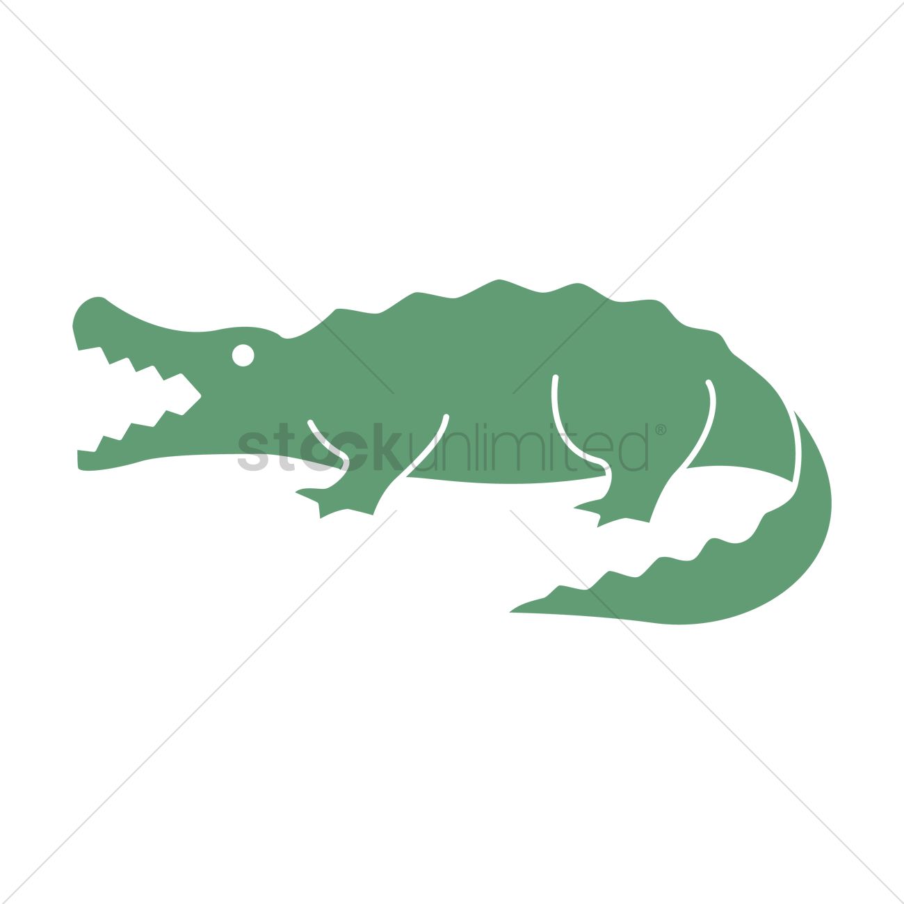 Crocodile Vector Image 1300x1300 Crocodile Vector Image