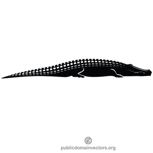 Crocodile Vector Silhouette 500x500 Crocodile Vector Silhouette