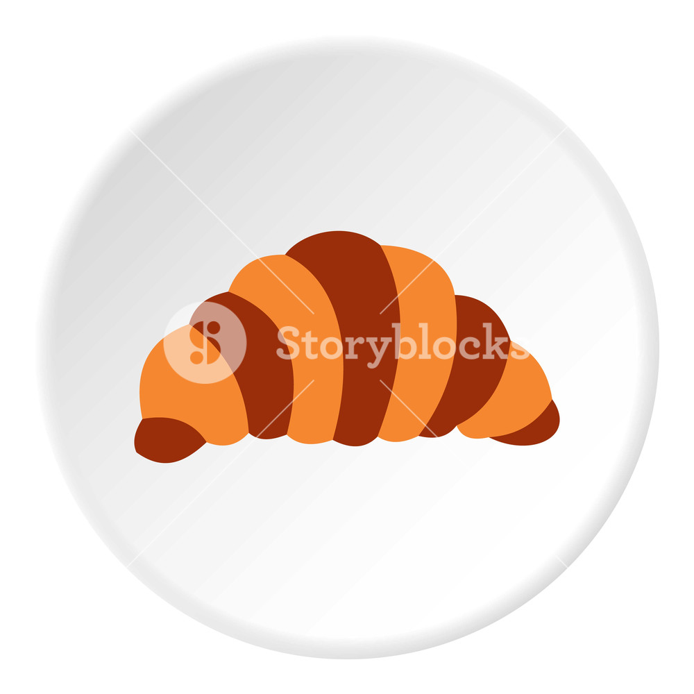 1000x1000 Croissant Icon Flat Illustration Of Croissant Vector Icon For Web