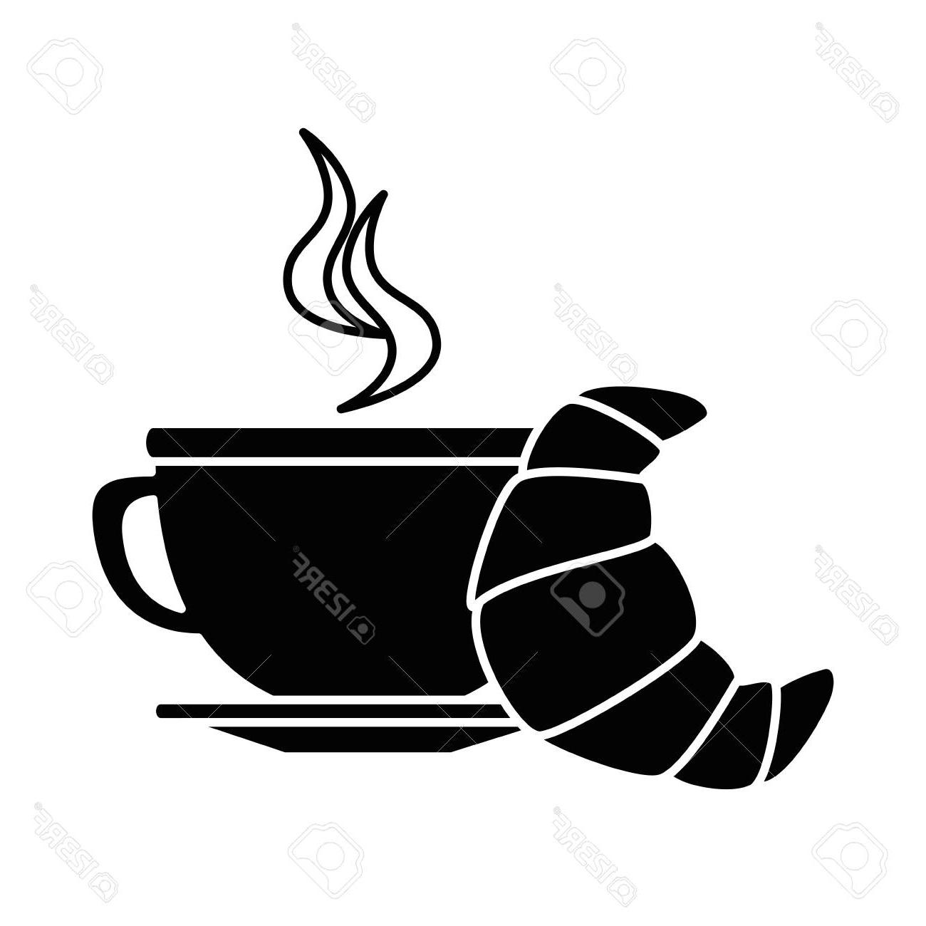 1300x1300 Hd Coffee And Croissant Vector Free Free Vector Art, Images