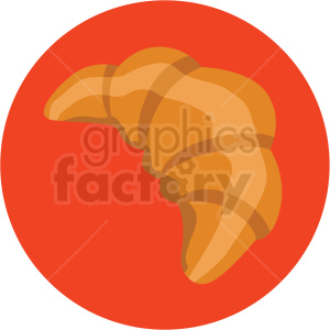 300x300 Croissant Vector Flat Icon Clipart With Circle Background Clipart