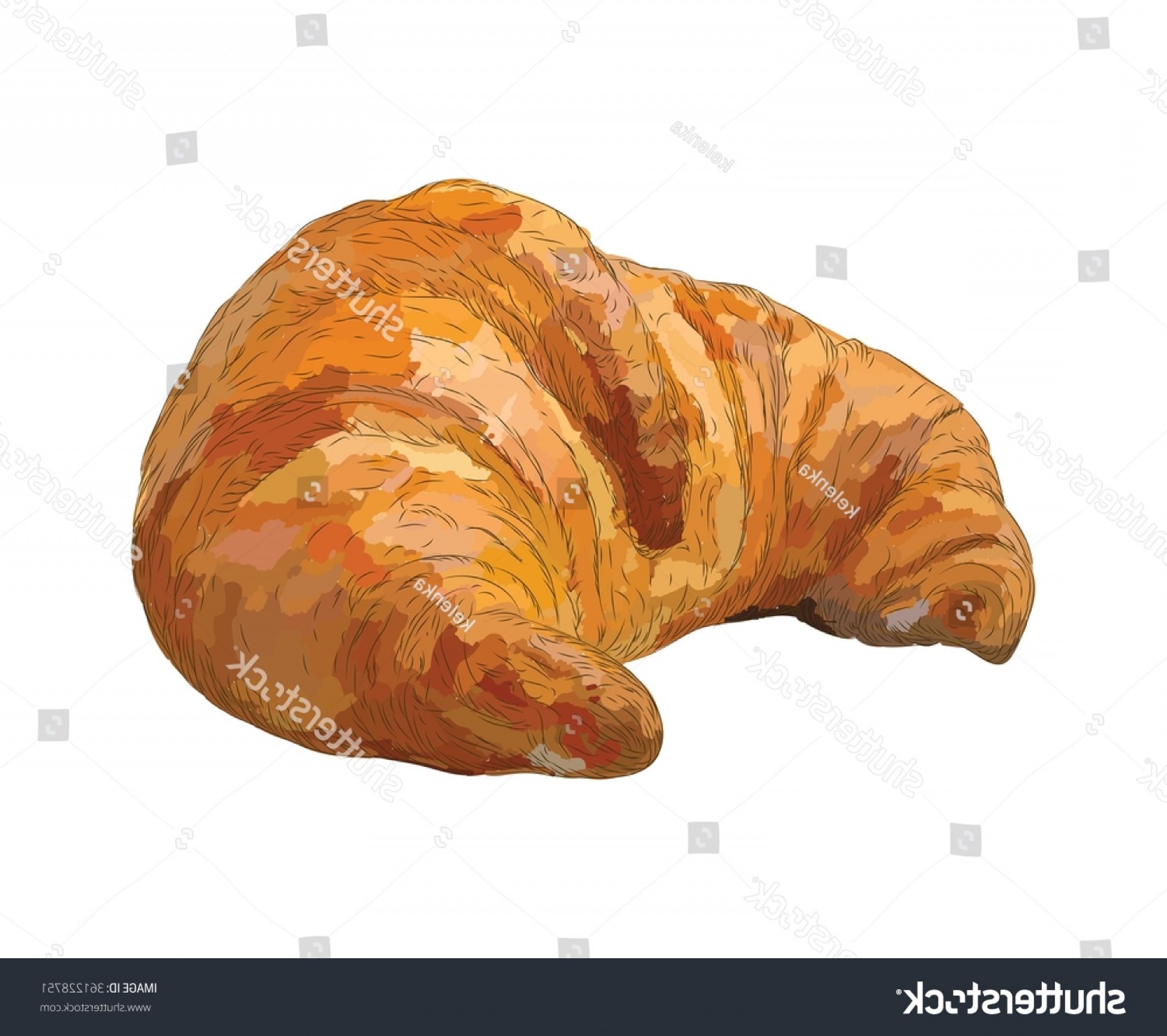 1800x1598 Croissant Vector Illustration On White Background Catchsplace