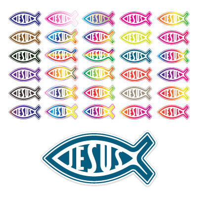400x400 Jesus Fish Symbol Logo Vector Free Download