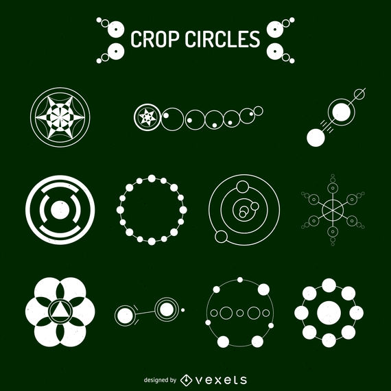 570x570 Crop Circles Illustration Set