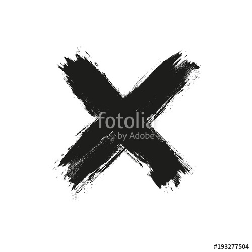 500x500 Hand Drawn Cross Grunge Cross Cross Made With Brush Stroke