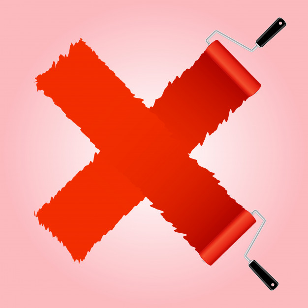 626x626 Red Cross Symbol From Paint Roller Brush Vector Premium Download