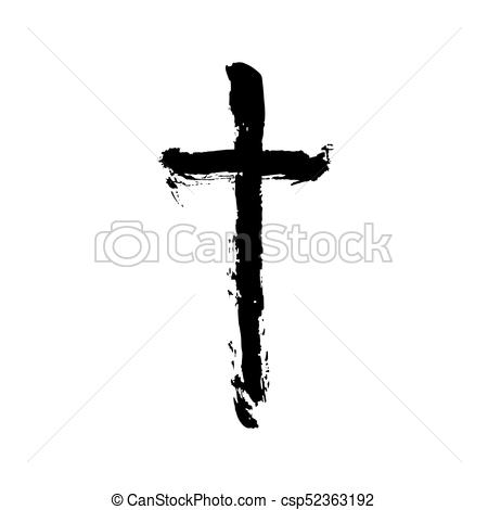 450x470 Christian Religious Symbol Cross Painted
