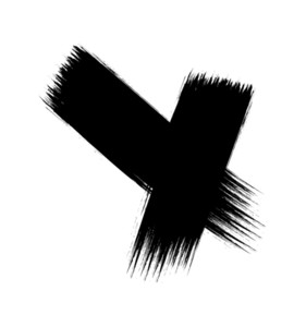 281x300 Cross Brush Strokes Grunge Vector Royalty Free Stock Image