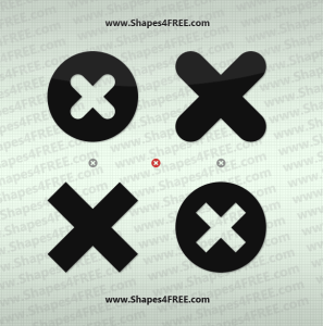 297x300 Cross Icon Photoshop Vector Shapes