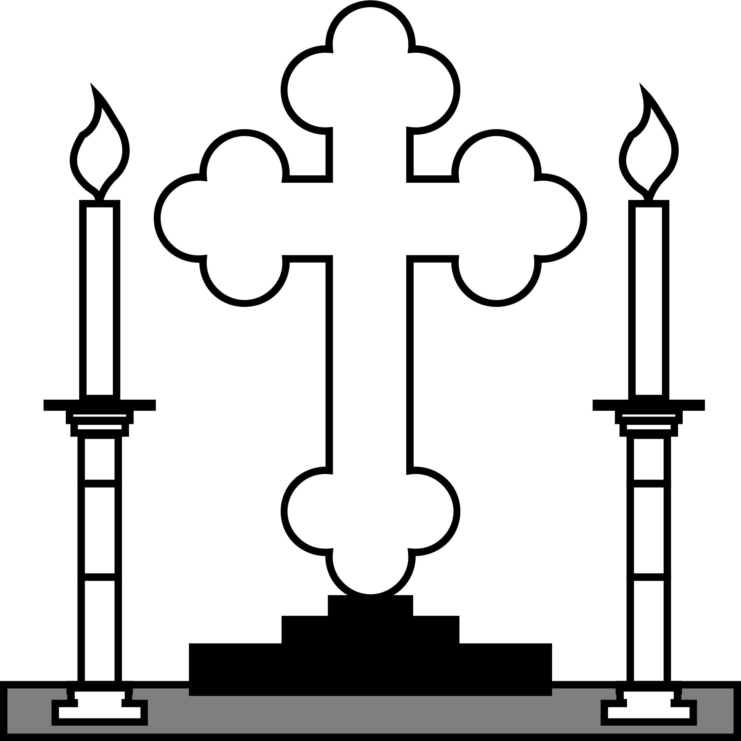 Cross And Candles Vector Clipart Image 2400x2400 Cross And Candles Vector Clipart Image