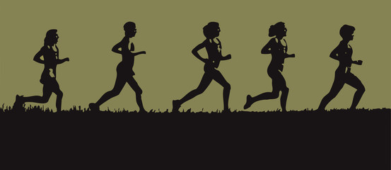 Cross Country Running Vector at Vectorified.com | Collection of Cross ...