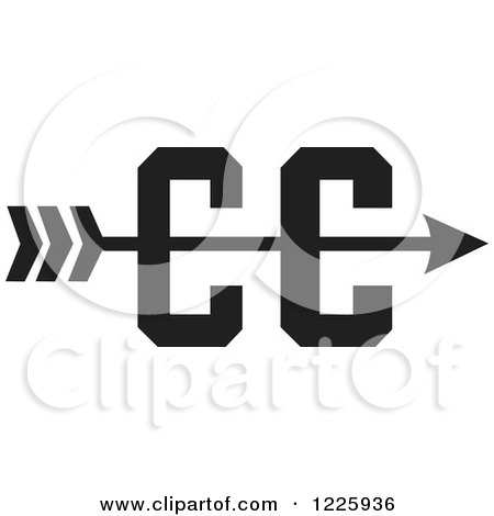 450x470 Clipart Of A Cc Cross Country Running Arrow Design In Black