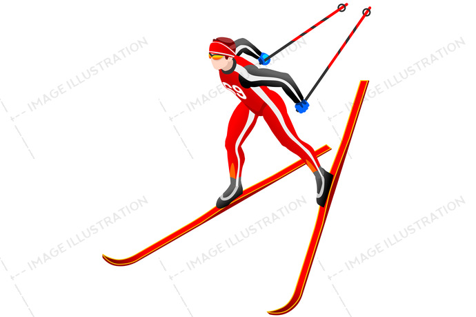 690x459 Skier Clipart Cross Country Vector