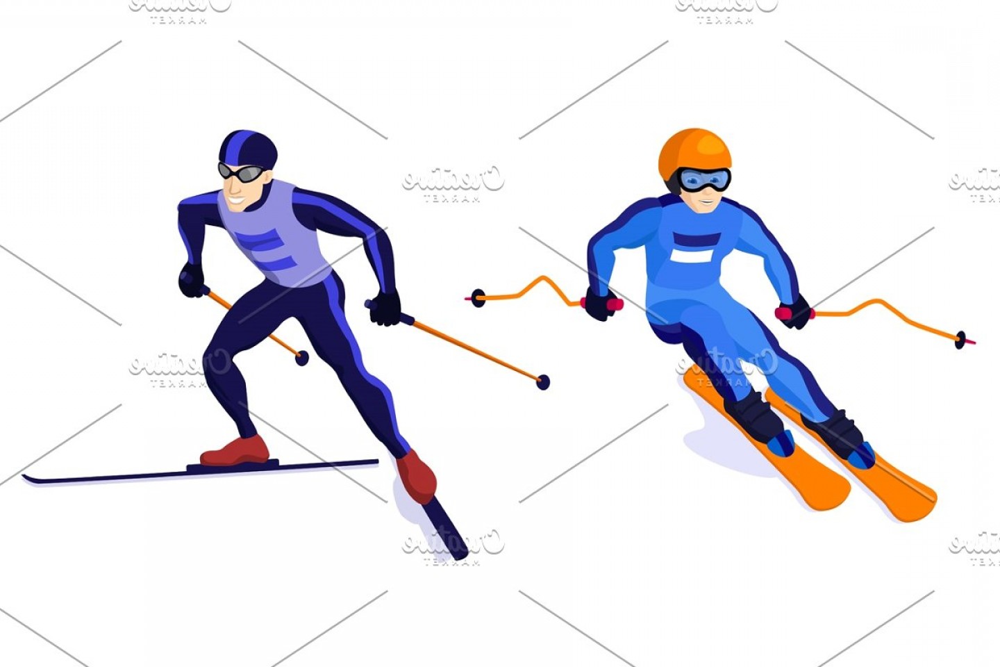 1440x960 Vector Cross Country Skiing Hoodamathrun
